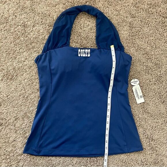 NFL All Sport Couture Blue Indianapolis Colts First Down Halter Top SZ M BNWT - Picture 9 of 11